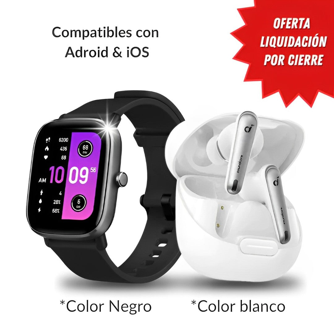 Oferta express liquidación - Pack Smartwatch® + Auriculares®