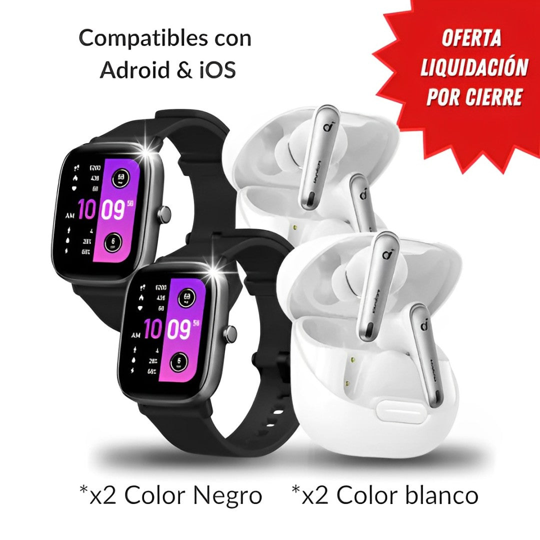 Oferta express liquidación - Pack Smartwatch® + Auriculares®